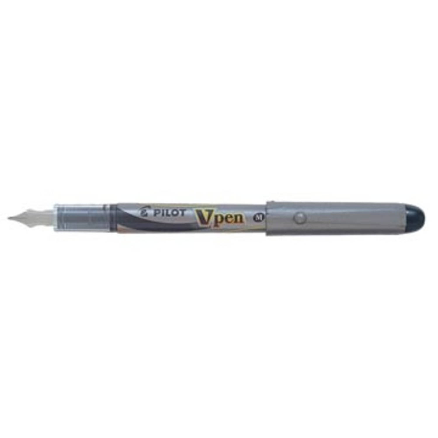 Pilot Vulpen V-pen Silver - Zwart