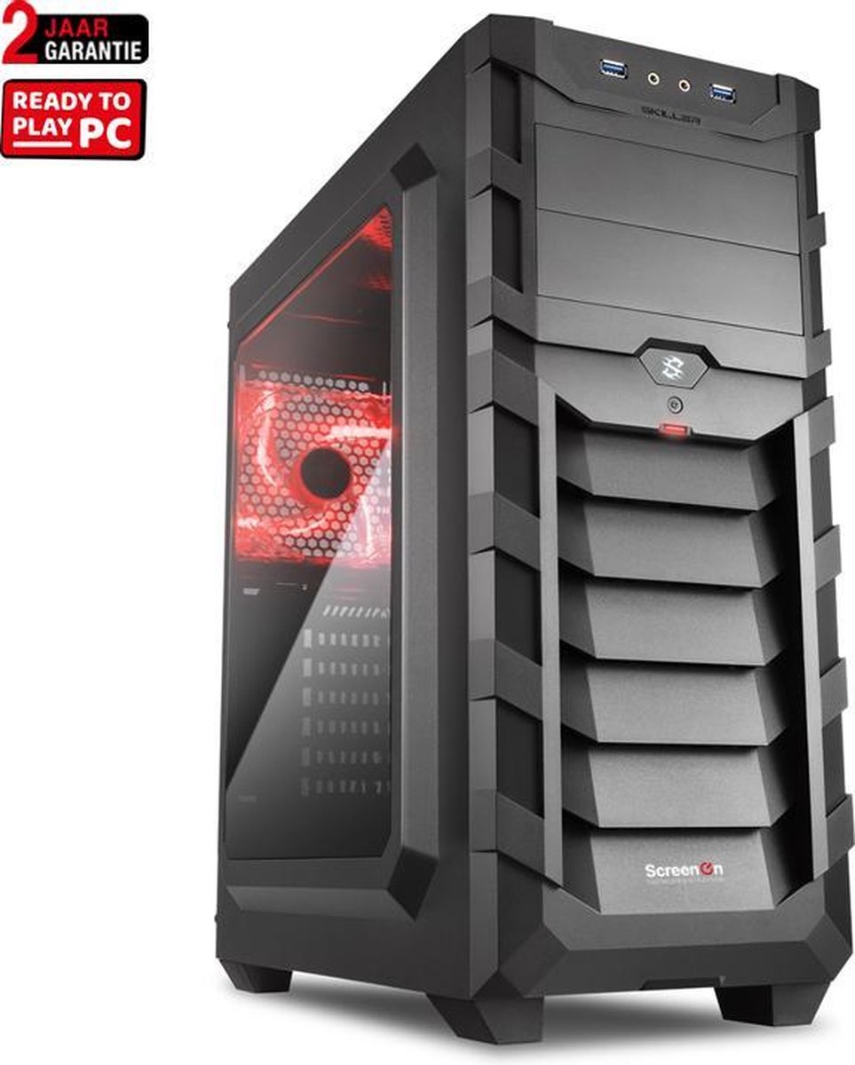 ScreenOn - AMD Ryzen 5 2600 Allround Game Computer / Gaming PC - Radeon RX 570 8GB - 16GB RAM - 240GB SSD - 1TB HDD - Windows 10
