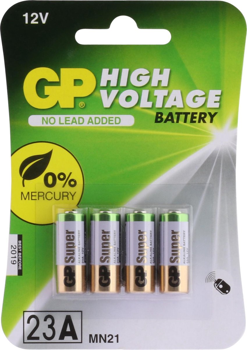 GP 23a 4 Stuks Alkaline Batterij