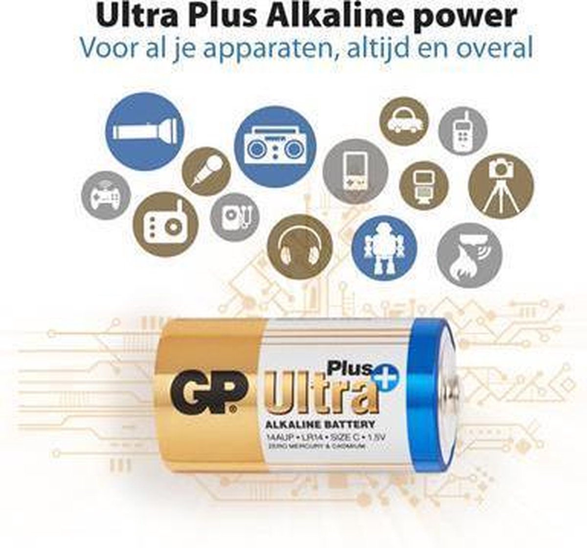 GP C 2 Stuks Ultra Plus Alkaline Batterij