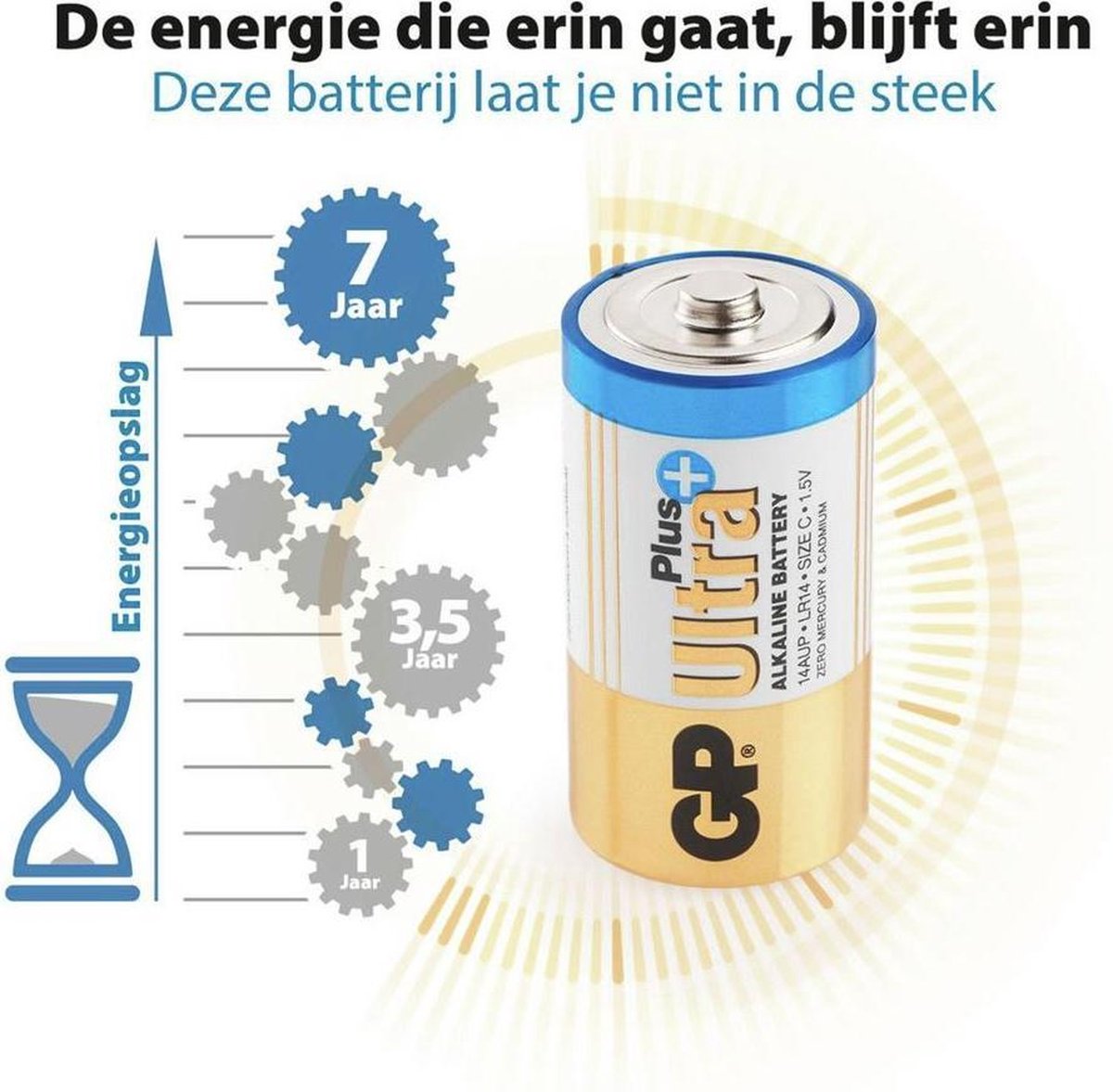GP C 2 Stuks Ultra Plus Alkaline Batterij