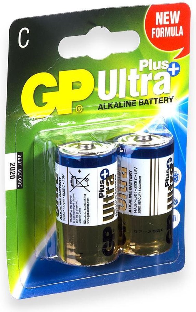 GP C 2 Stuks Ultra Plus Alkaline Batterij