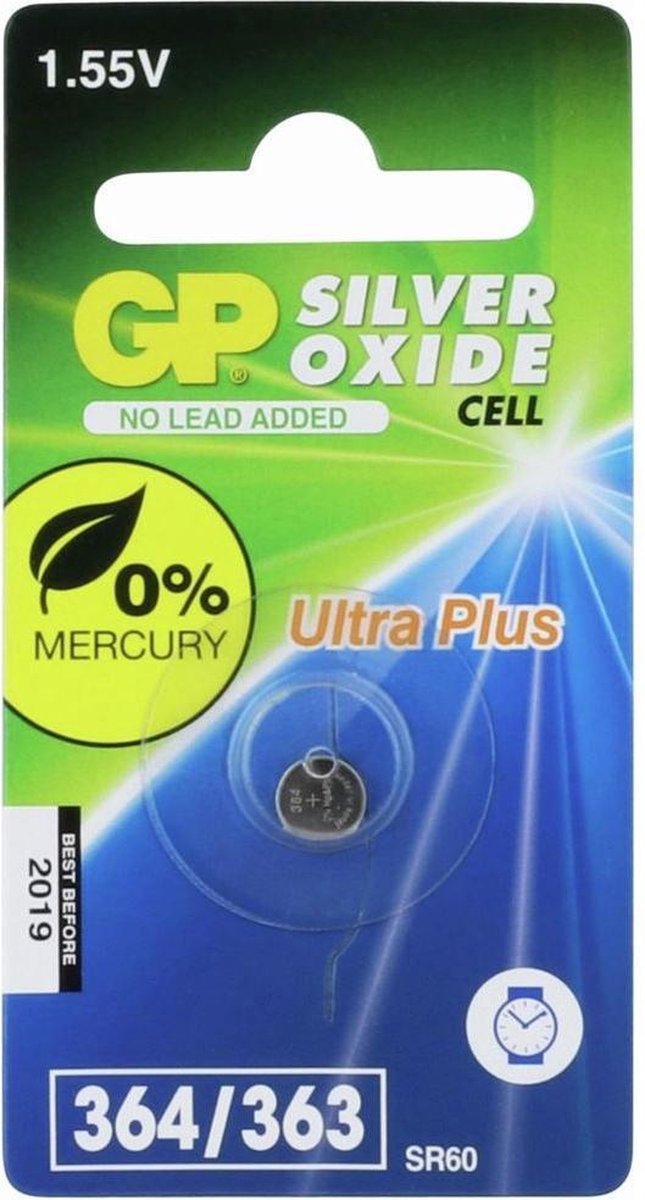 GP Sr60 Knoopcel Zilveroxide Batterij