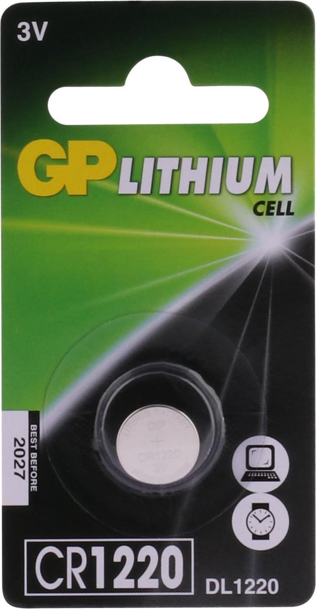 GP Cr1220 Knoopcel Lithium Batterij