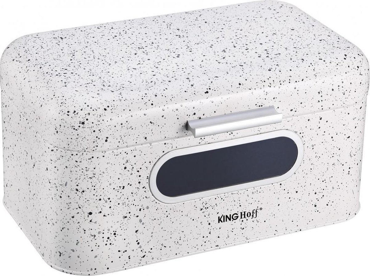 KINGHOFF 1079 - Broodtrommel Rvs - 30x16x19 Cm - Wit