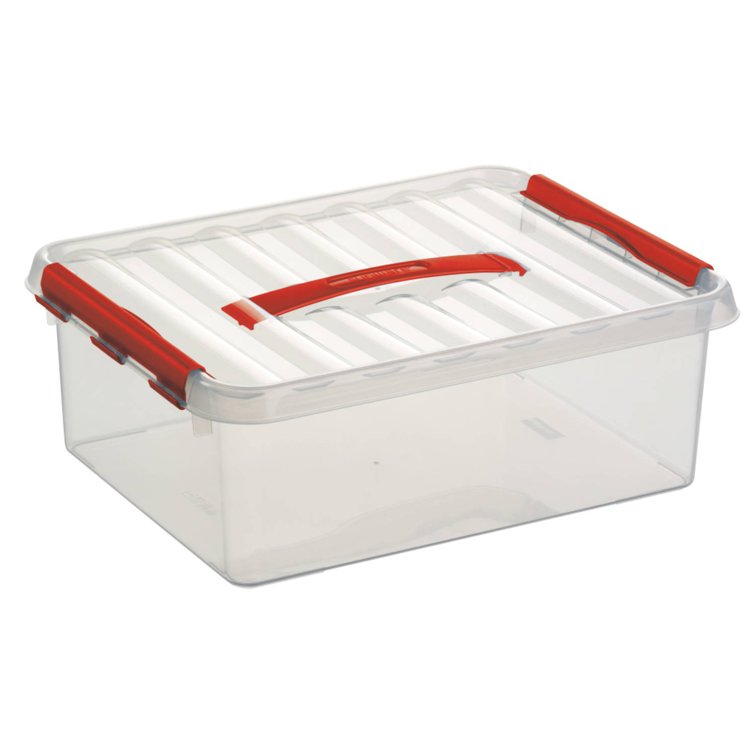 Sunware Q-line Opbergbox - 12l - Transp/ - Rood