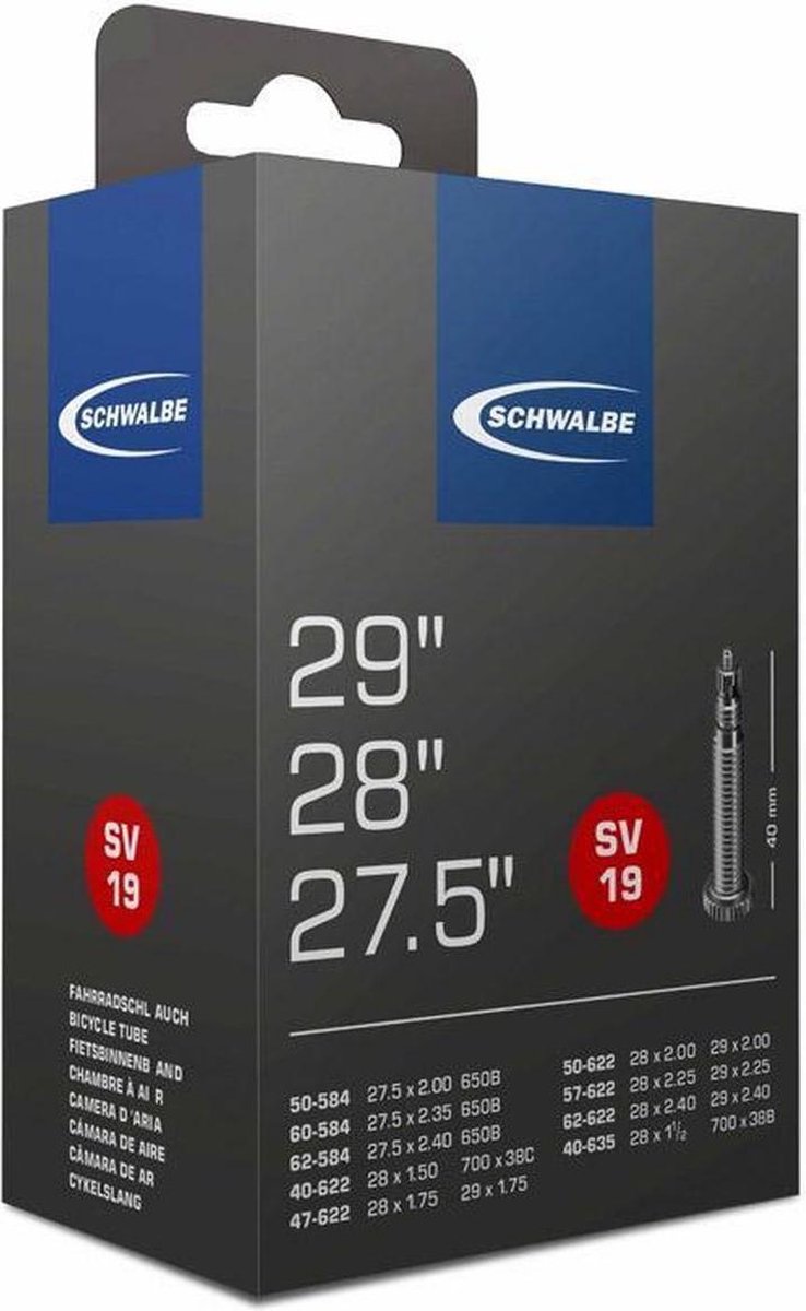 Schwalbe Binnenband 27.5/29 X 2.6/3.0 (54/75-584/622) Fv 40 Mm - Zwart