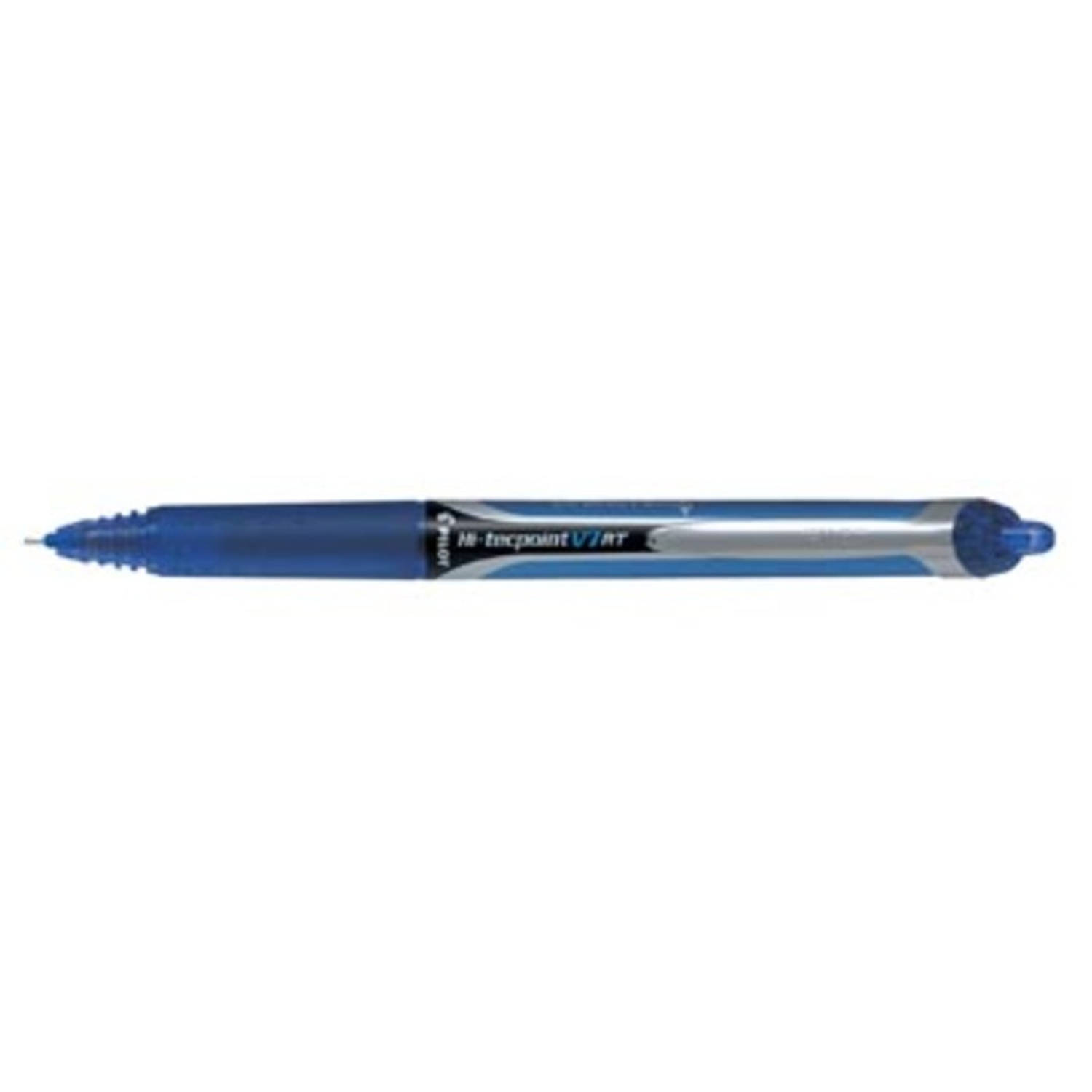 Pilot Roller Hi-tecpoint V5 En V7 Retractable V7, Schrijfbreedte 0,35 Mm, - Blauw