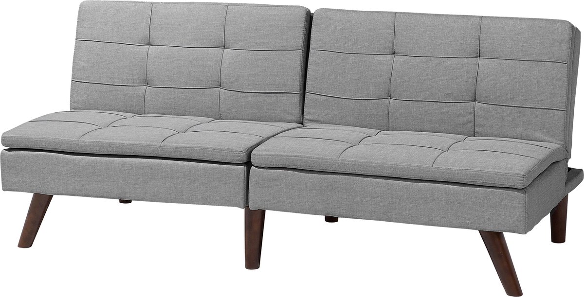 Beliani Ronne Slaapbank Polyester 95 X 180 Cm - Grijs