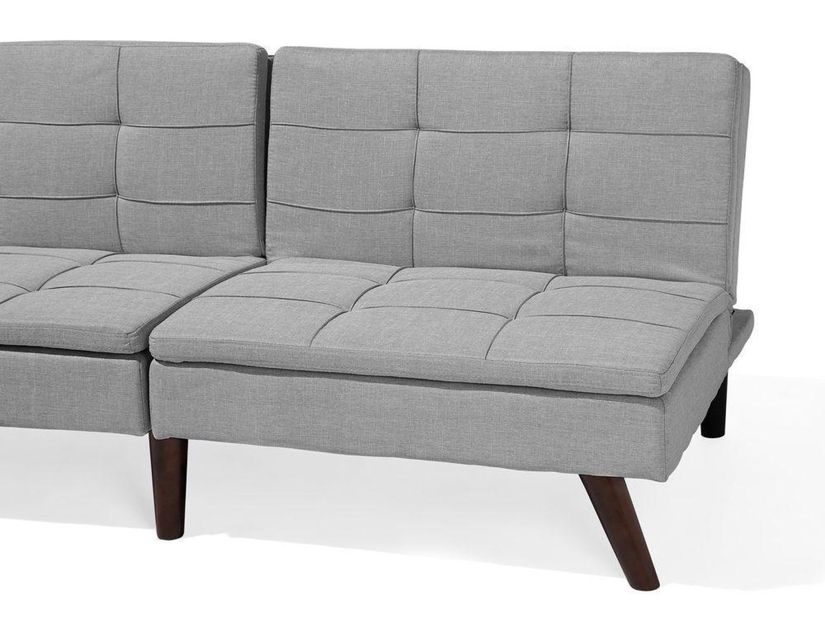 Beliani Ronne Slaapbank Polyester 95 X 180 Cm - Grijs