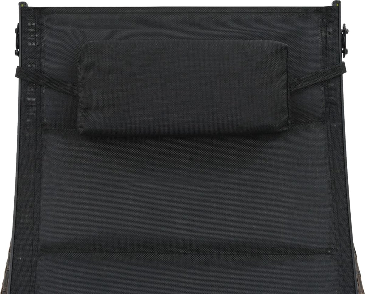 Vidaxl Ligbed Poly Rattan En Textileen - Bruin