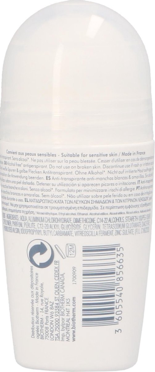 Biotherm Deo Pure Invisible Roll-On 48H Deodorant 75ml