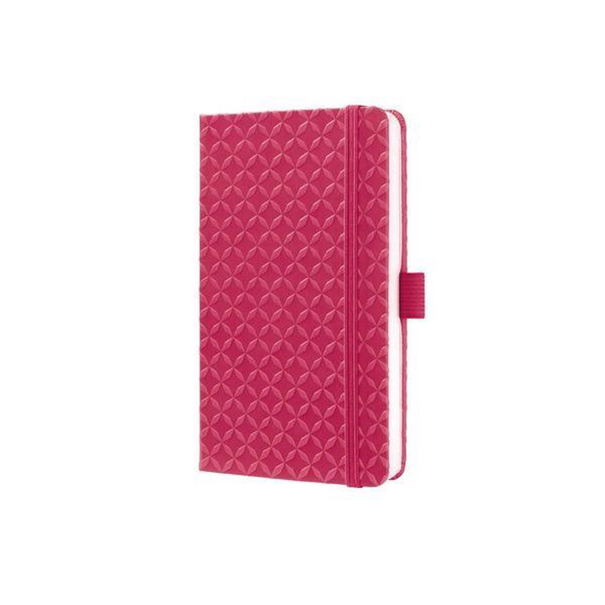 Notitieboek Sigel Jolie Flair A6 Hardcover Gelinieerd Fuchsia - Wit