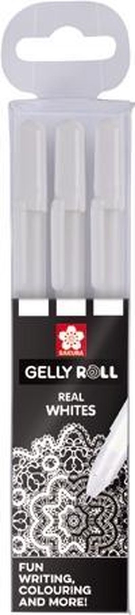 Sakura Roller Gelly Roll Basic, Etui Met 3 Stuks - Wit