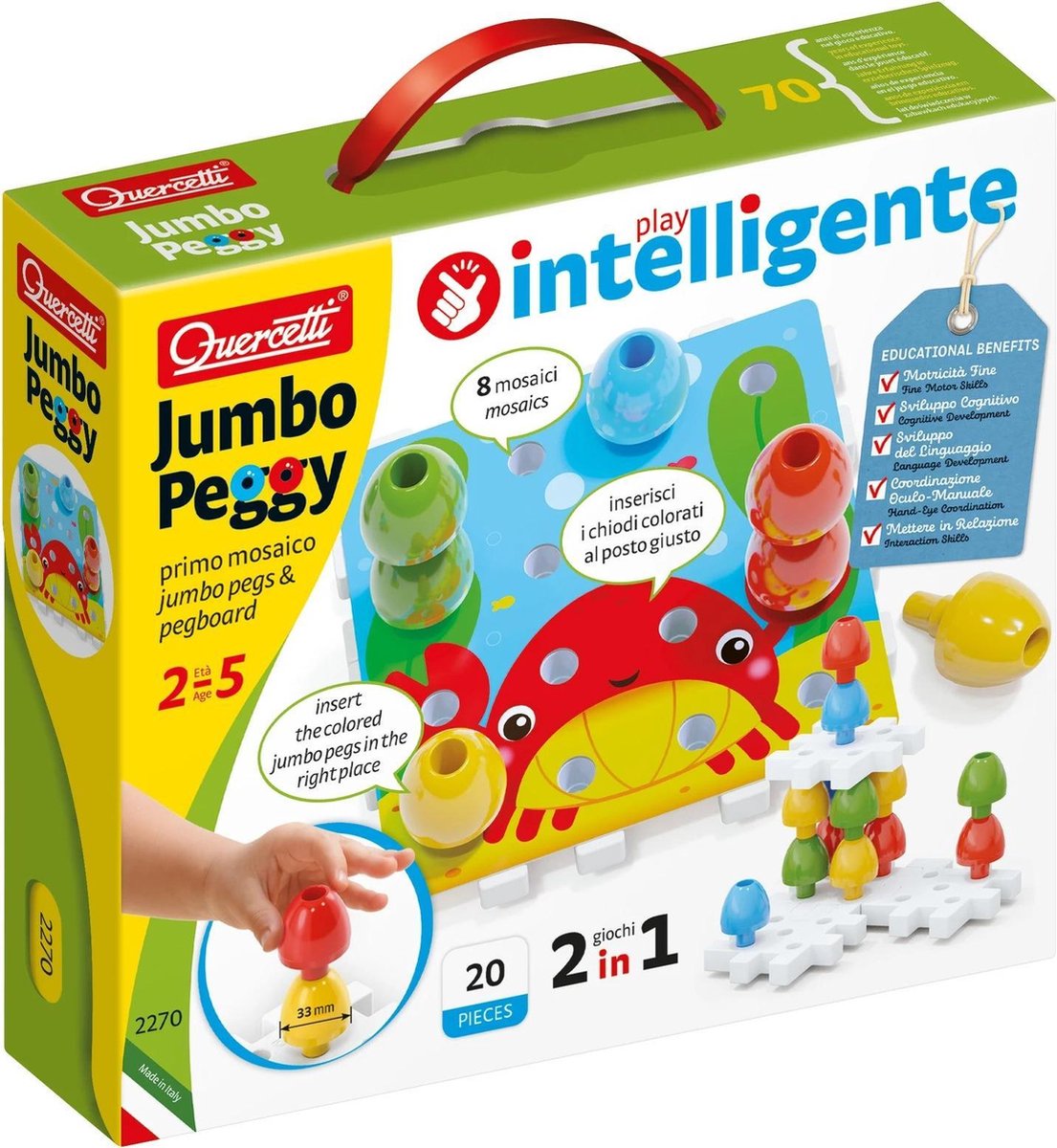 Quercetti Stapelspel Jumbo Peggy Junior Karton 24-delig