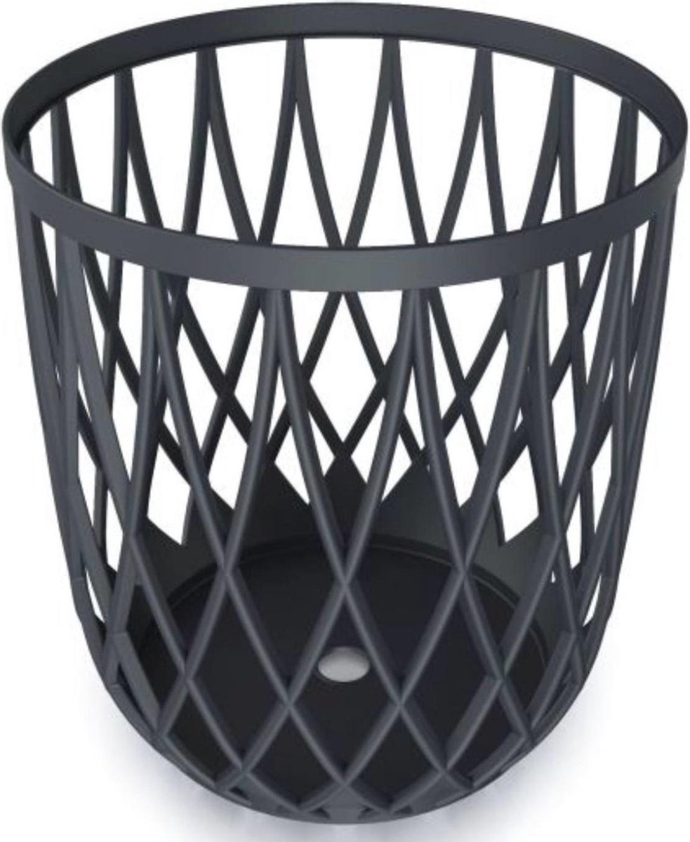 Prosperplast 2x Stuks Kunststof Opbergmanden Antraciet 39 Cm - Opbergen/opruimen Van Spullen - Grijs