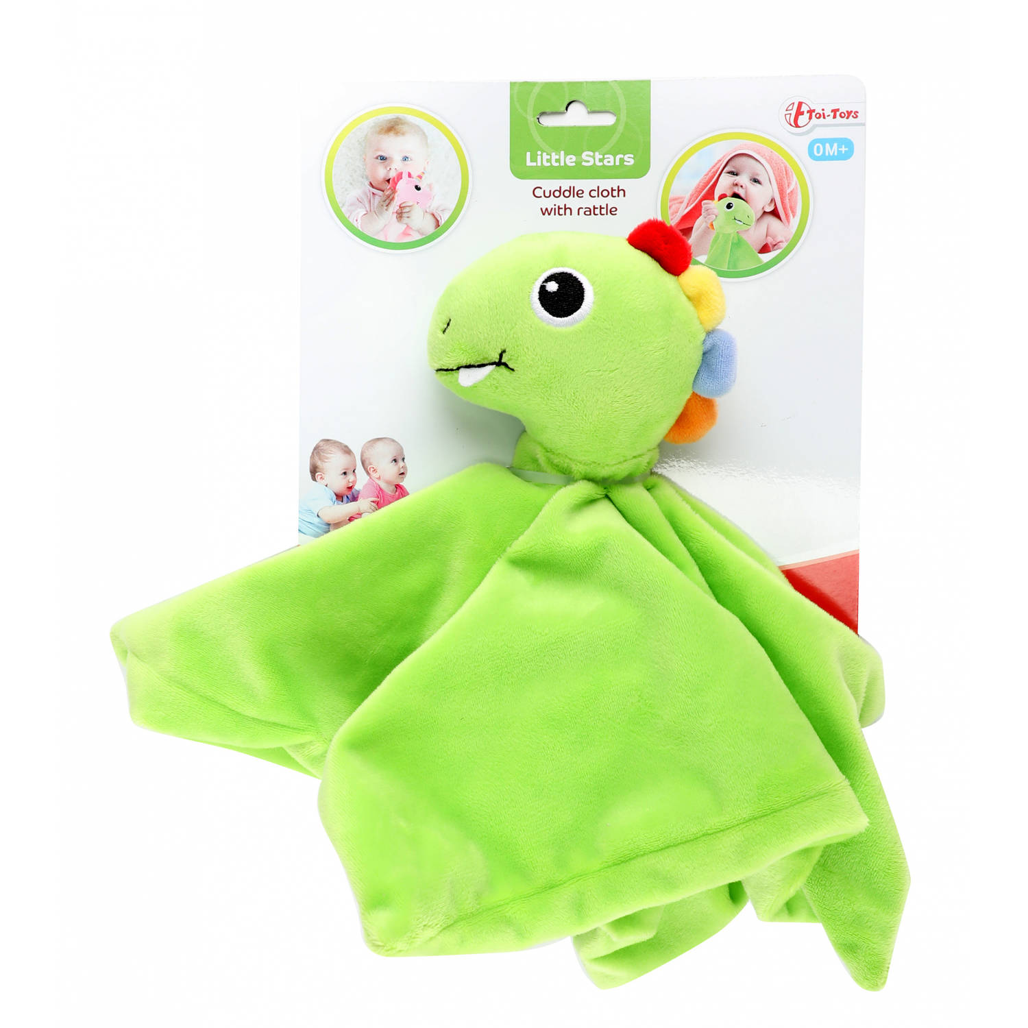 Toi-Toys Knuffeldoekje Dino Junior 30 Cm Pluche - Groen