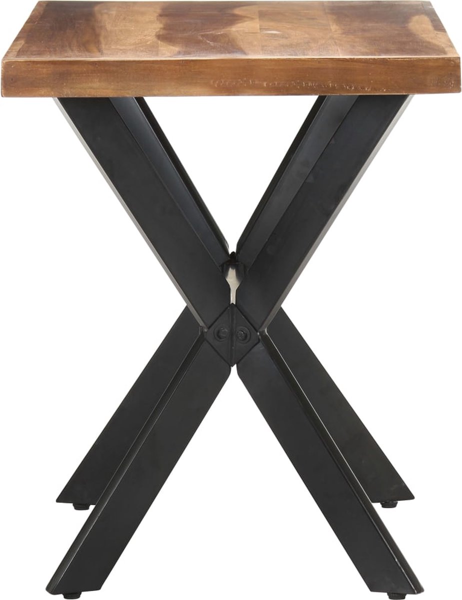 Vidaxl Eettafel 120x60x75 Cm Massief Hout Met Sheesham Afwerking - Bruin