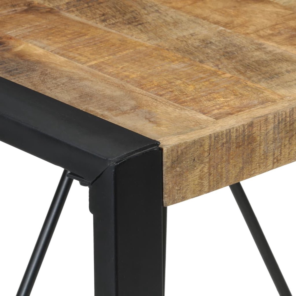 Vidaxl Eettafel 80x80x75 Cm Ruw Mangohout - Bruin