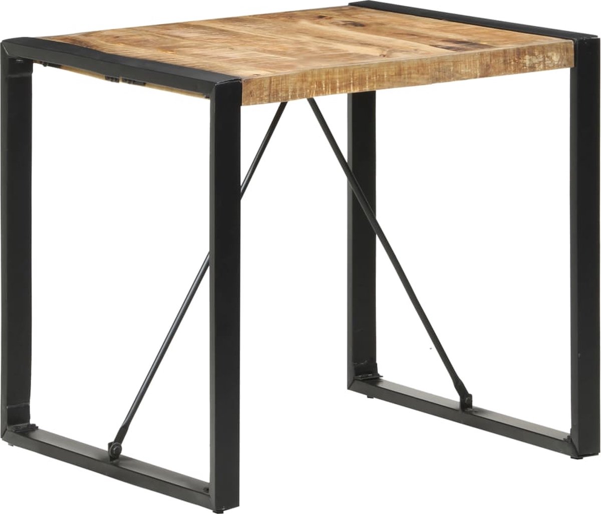 Vidaxl Eettafel 80x80x75 Cm Ruw Mangohout - Bruin
