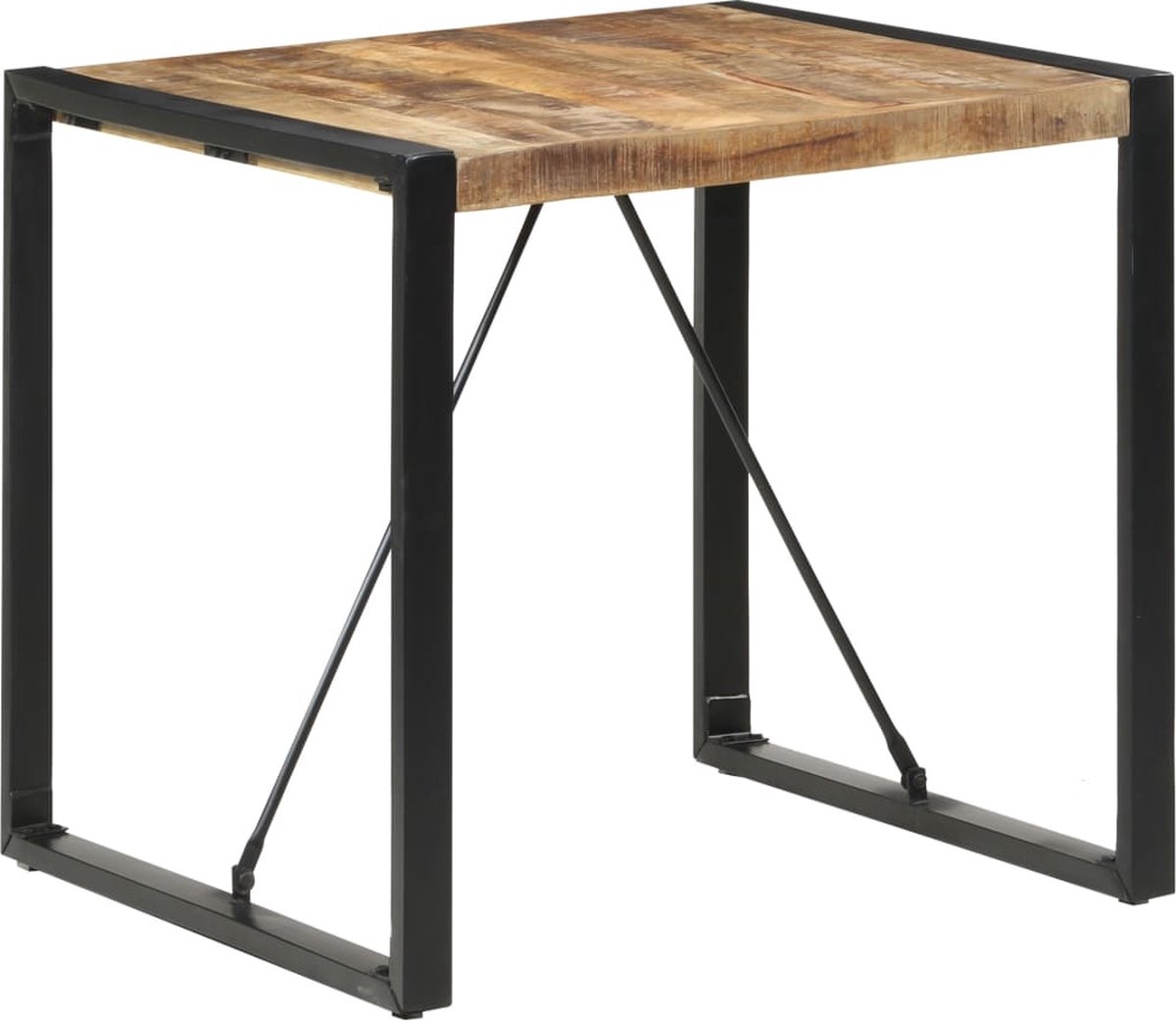 Vidaxl Eettafel 80x80x75 Cm Ruw Mangohout - Bruin