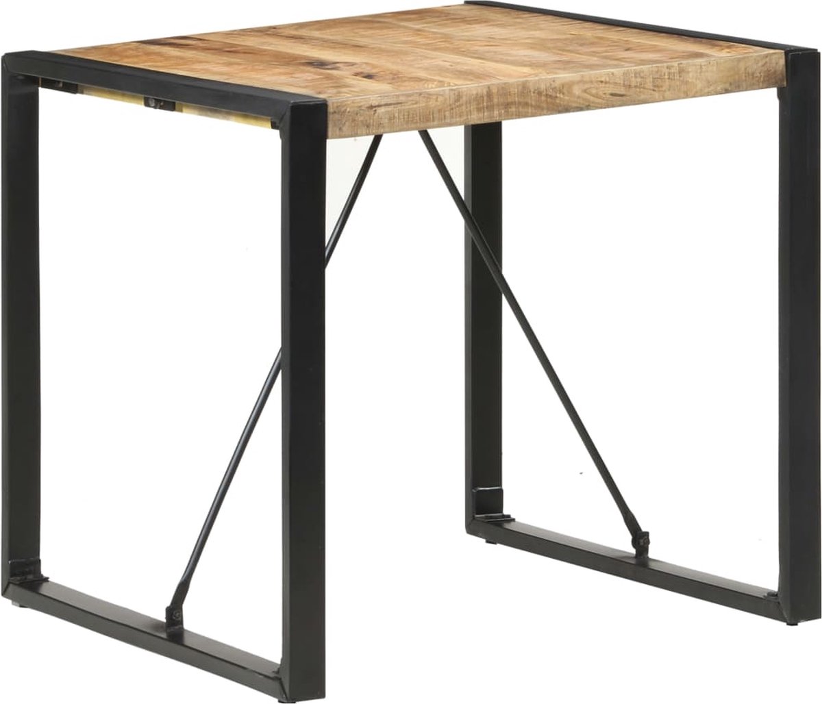 Vidaxl Eettafel 80x80x75 Cm Ruw Mangohout - Bruin