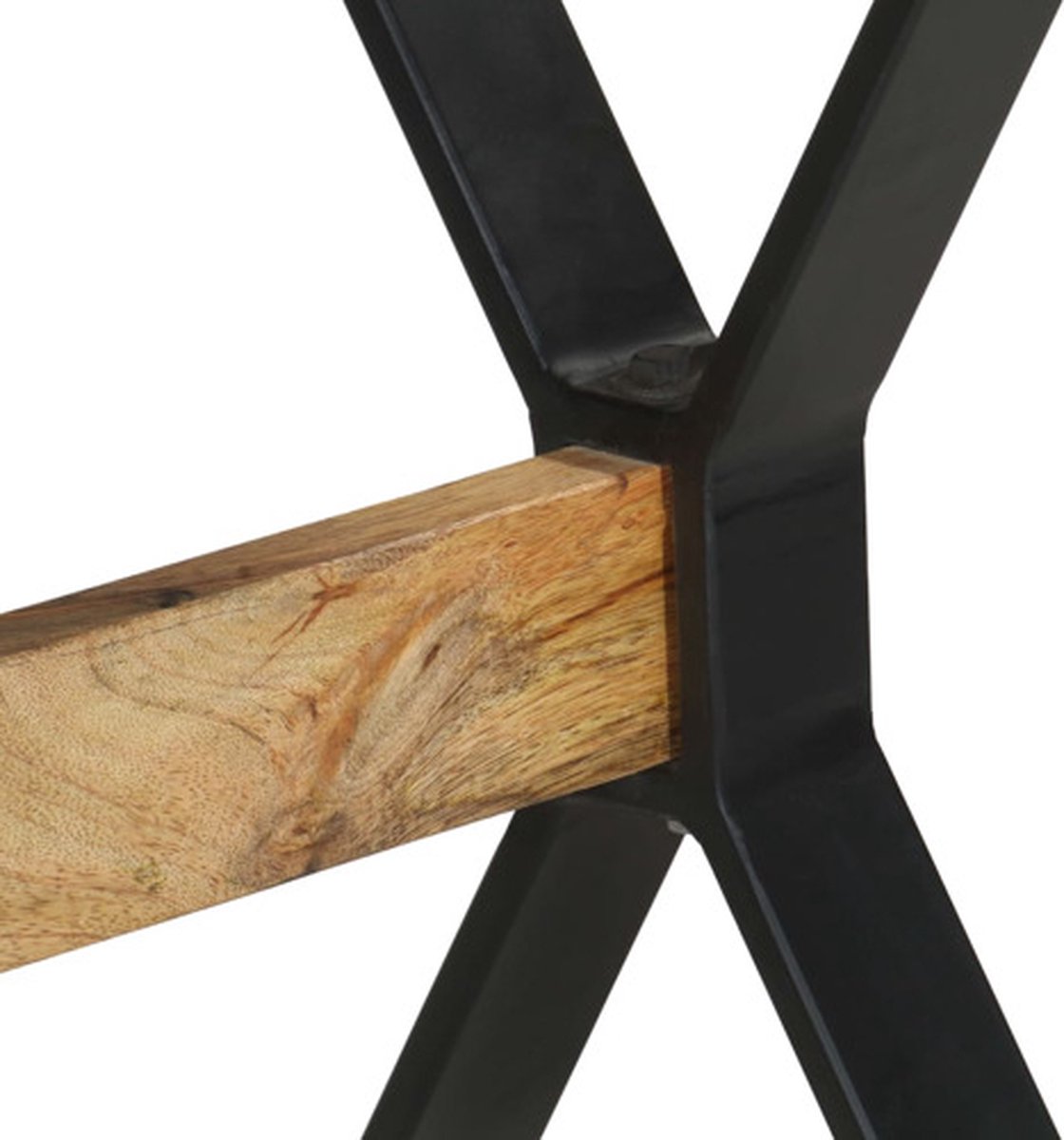 Vidaxl Eettafel 120x60x76 Cm Ruw Mangohout - Bruin