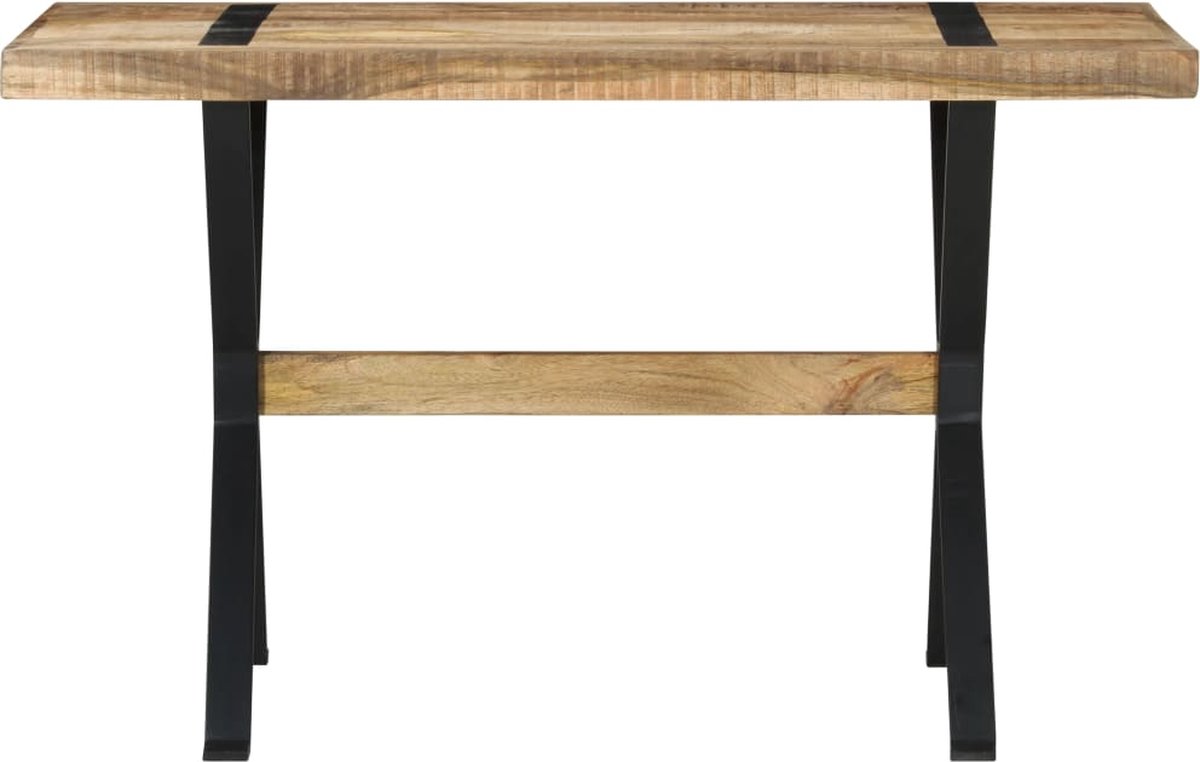 Vidaxl Eettafel 120x60x76 Cm Ruw Mangohout - Bruin