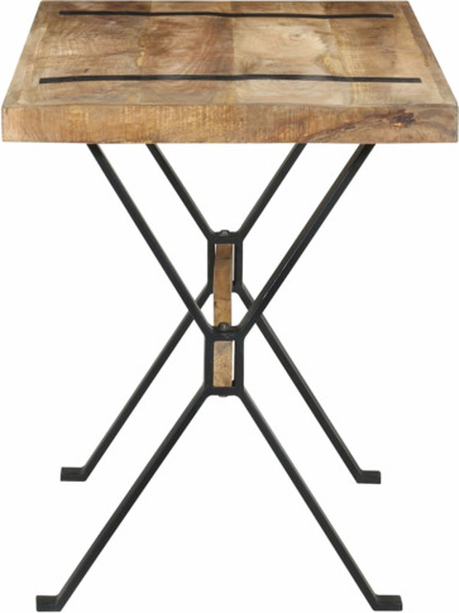 Vidaxl Eettafel 120x60x76 Cm Ruw Mangohout - Bruin