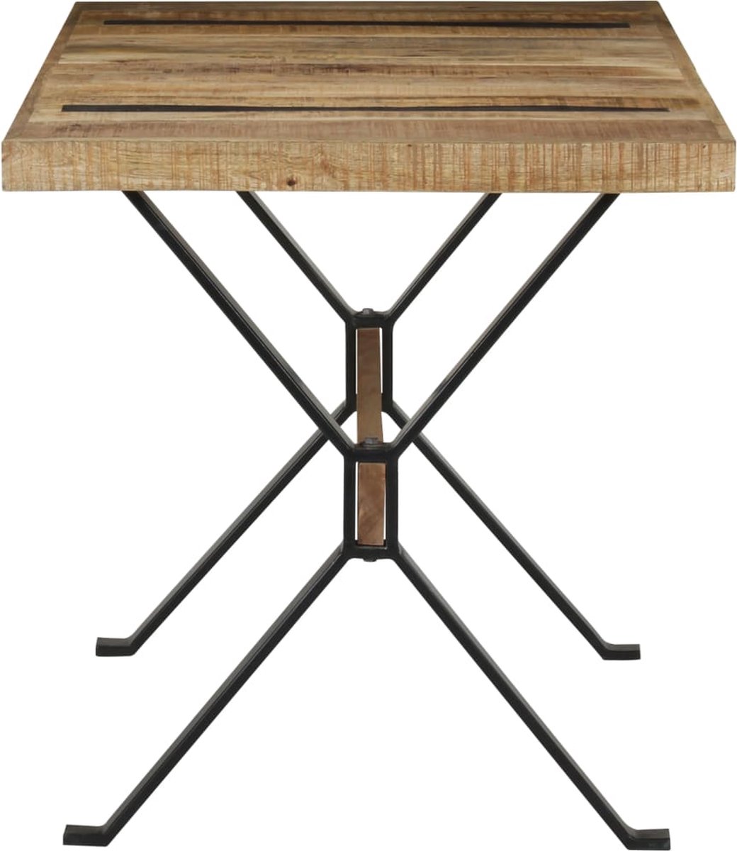 Vidaxl Eettafel 140x70x76 Cm Ruw Mangohout - Bruin