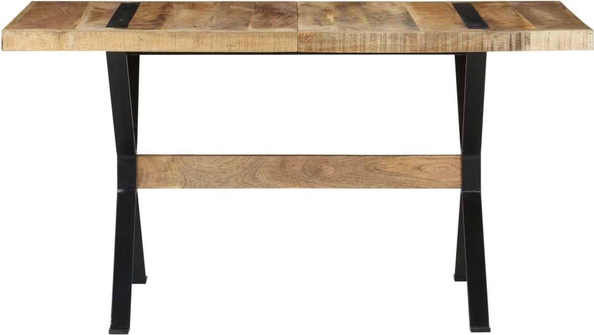 Vidaxl Eettafel 140x70x76 Cm Ruw Mangohout - Bruin