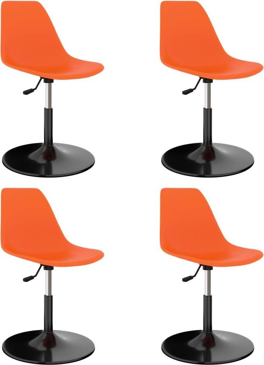 Vidaxl Eetkamerstoelen Draaibaar 4 St Pp - Oranje