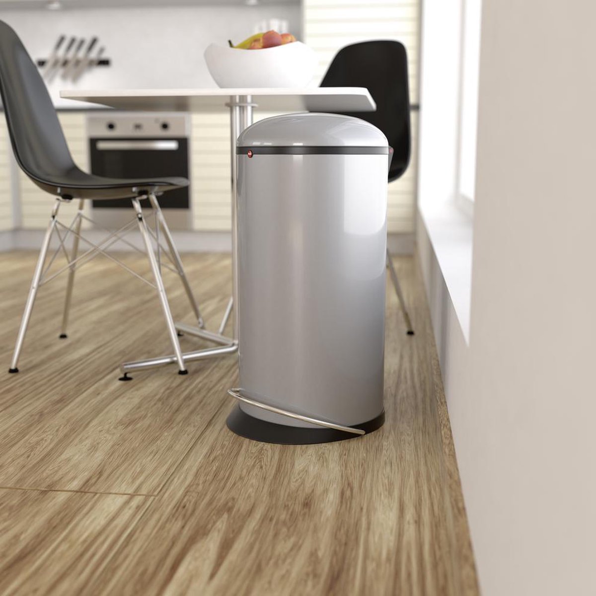 Hailo Pedaalemmer Harmony L 20 L Zilverkleurig - Silver