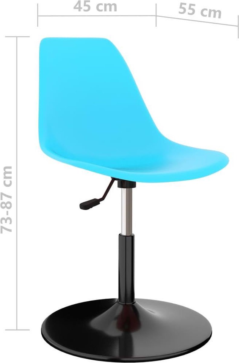 Vidaxl Eetkamerstoelen Draaibaar 2 St Pp - Blauw