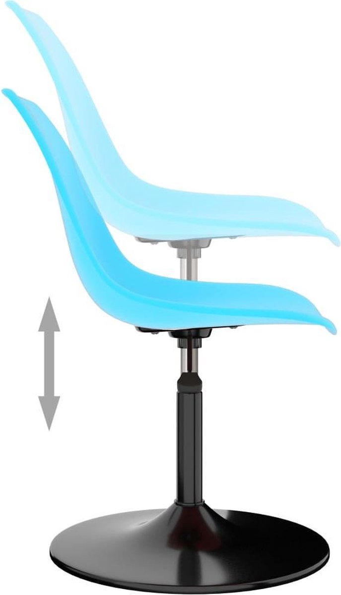 Vidaxl Eetkamerstoelen Draaibaar 2 St Pp - Blauw
