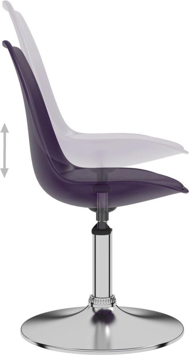 Vidaxl Eetkamerstoelen Draaibaar 2 St Kunstleer Lila - Paars