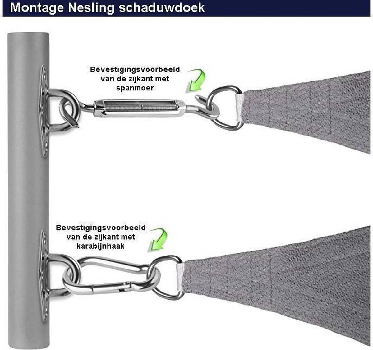 Nesling Coolfit 3.6x3.6x3.6m Navy - Blauw
