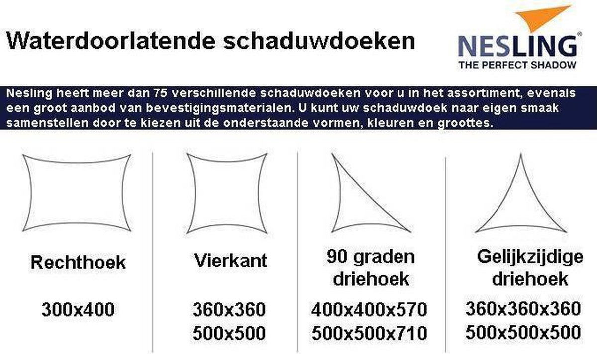 Nesling Coolfit 3.6x3.6x3.6m Navy - Blauw