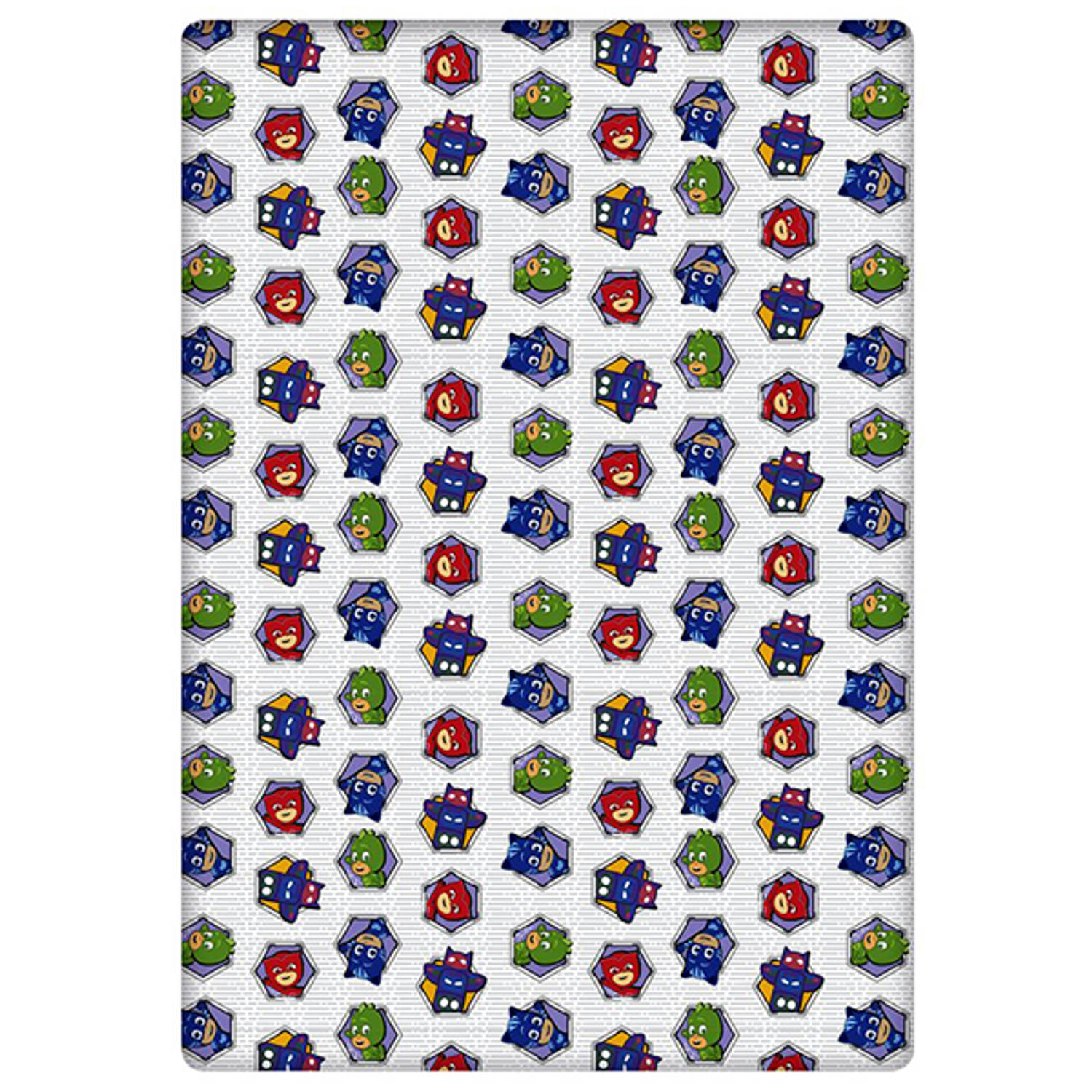 Pj Masks Hoeslaken Hexagon - Eenpersoons - 90 X 200 Cm - Flanel