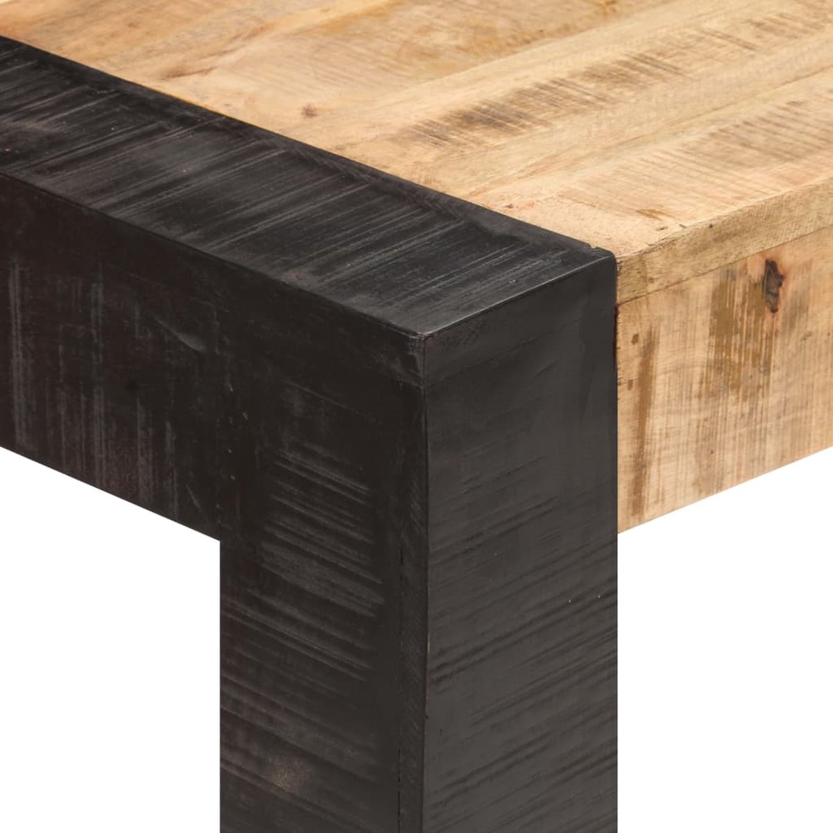 Vidaxl Eettafel 160x80x76 Cm Massief Mangohout - Bruin