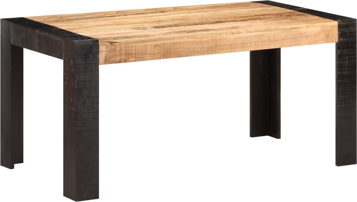 Vidaxl Eettafel 160x80x76 Cm Massief Mangohout - Bruin
