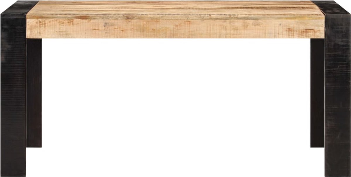 Vidaxl Eettafel 160x80x76 Cm Massief Mangohout - Bruin