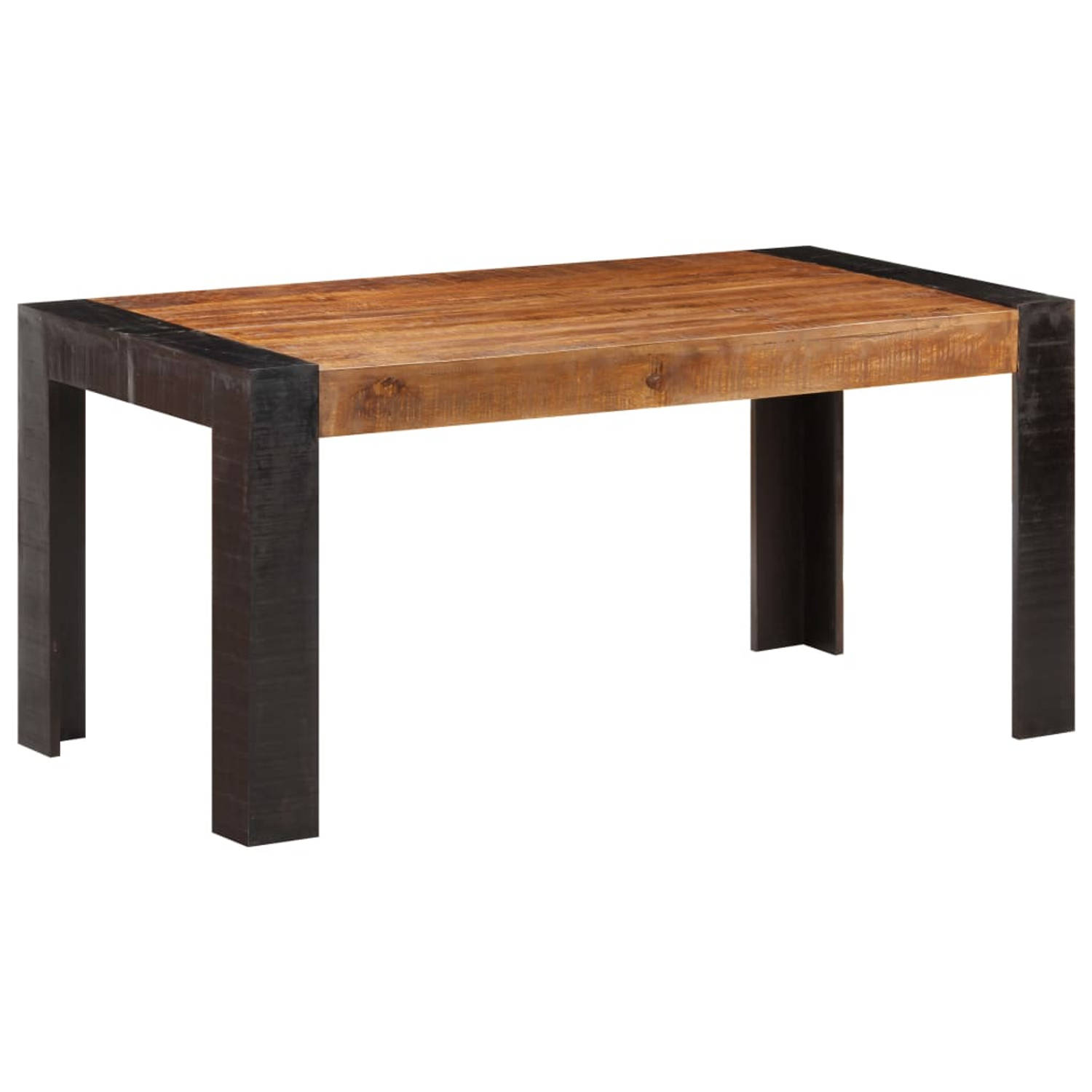 Vidaxl Eettafel 160x80x76 Cm Massief Mangohout - Bruin