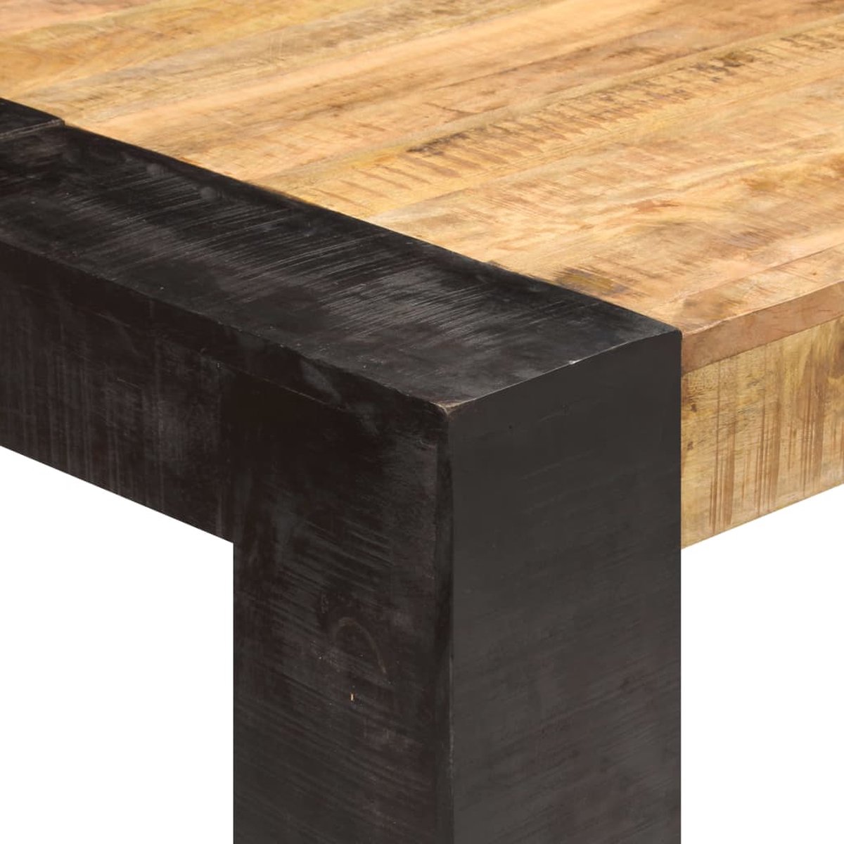 Vidaxl Eettafel 180x90x76 Cm Massief Mangohout - Bruin