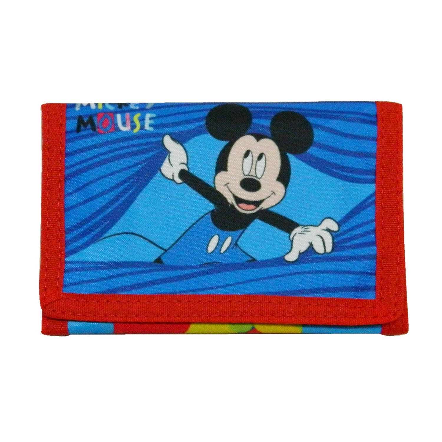 Disney Portemonnee Mickey Mouse 7,5 X 13 Cm/blauw - Rood