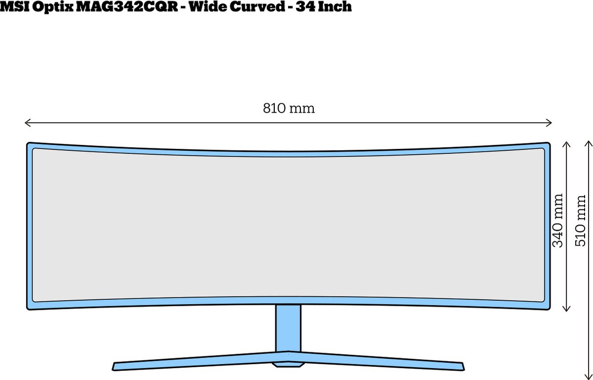 MSI Optix MAG342CQR - Zwart