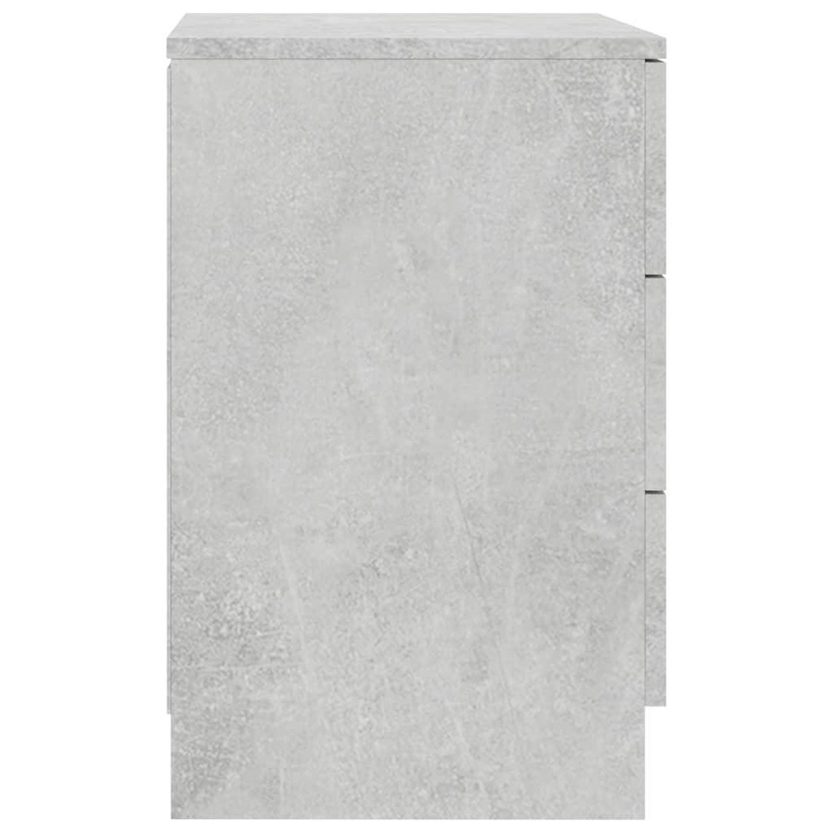 Vidaxl Nachtkastjes 2 St 38x35x56 Cm Spaanplaat Beton - Grijs