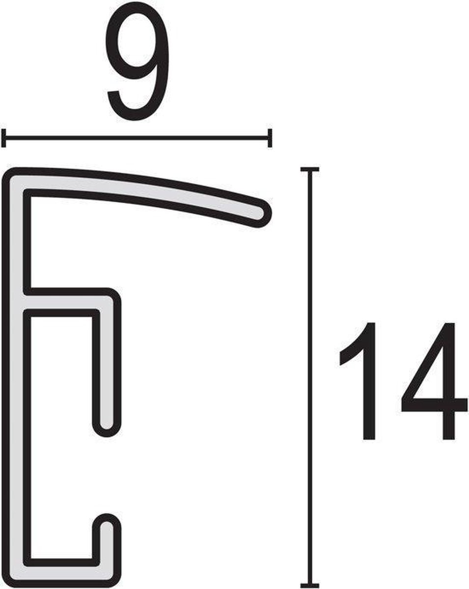 Zep - Kunststof Fotolijst ""New Easy"" Voor Foto Formaat A4 / 21x29,7 - Kg11 - Goud