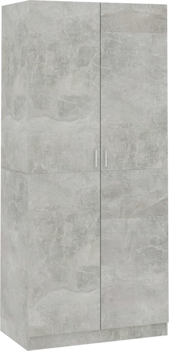 Vidaxl Kledingkast 90x52x200 Cm Spaanplaat Beton - Grijs