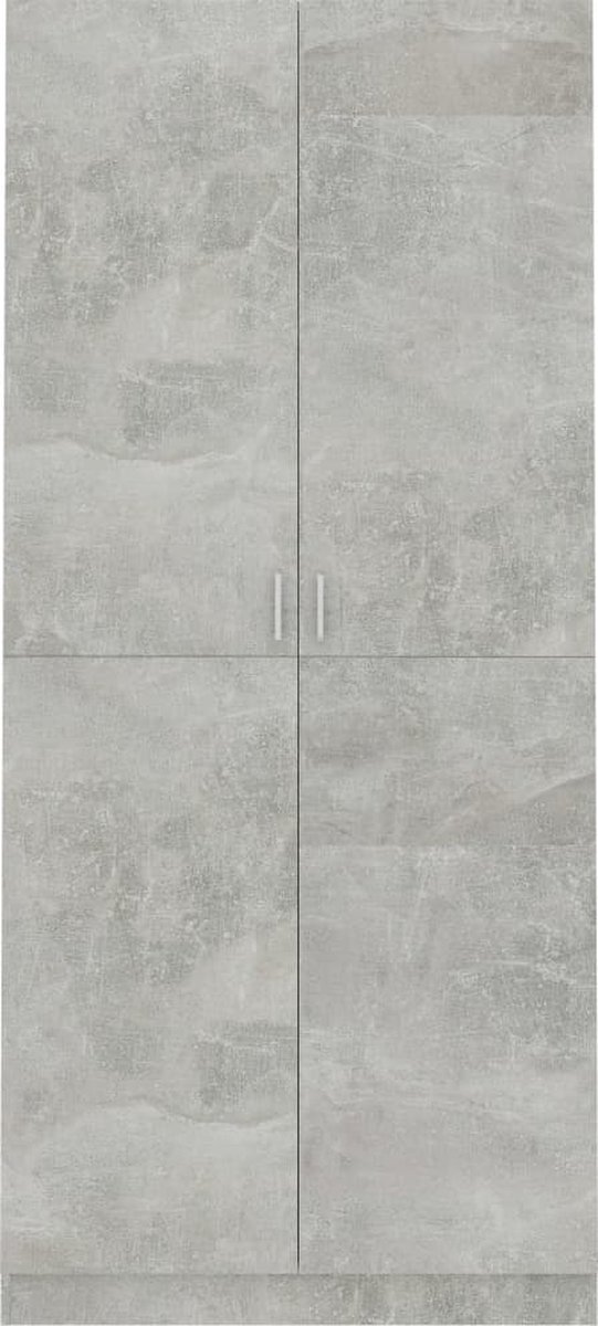 Vidaxl Kledingkast 90x52x200 Cm Spaanplaat Beton - Grijs